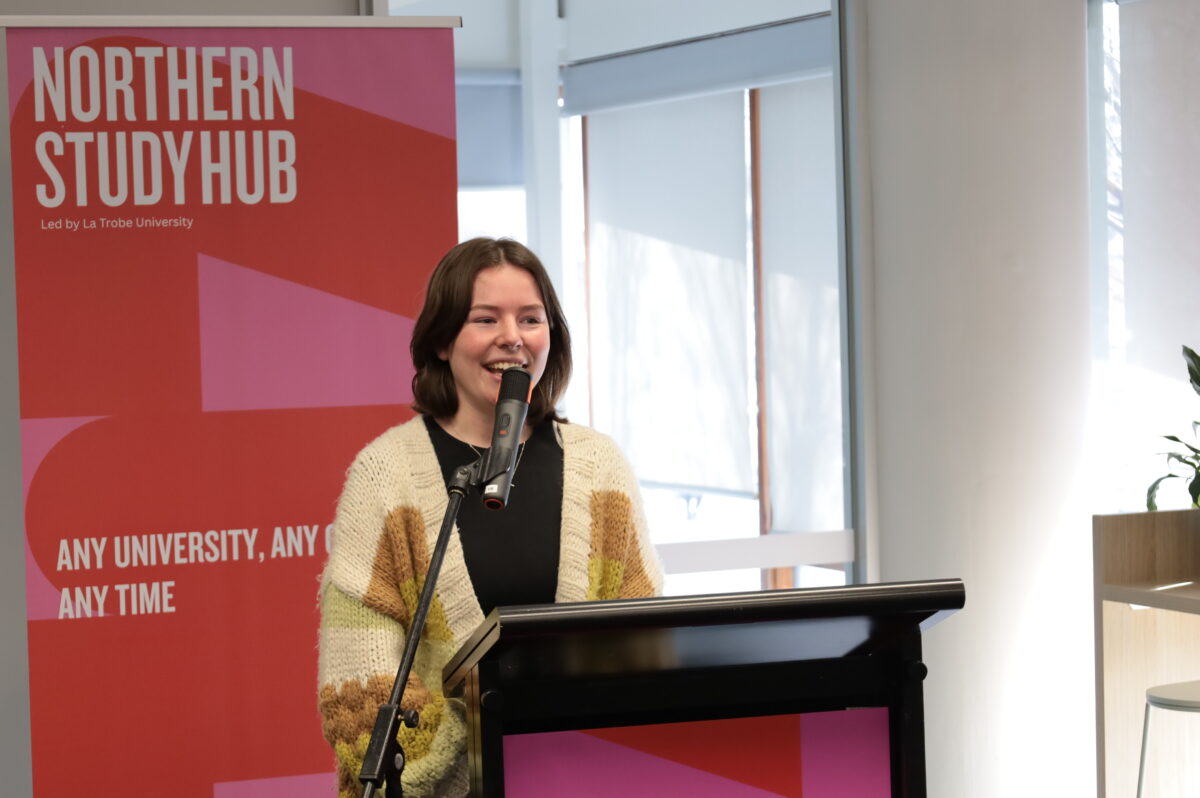 Tori shared her journey as a student and spoke about what the Hub means for creating space, support and community in Melbourne's north.